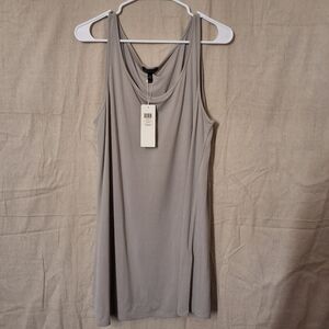 NWT Eileen Fisher Elegant SILVER SCOOP NECK TUNIC